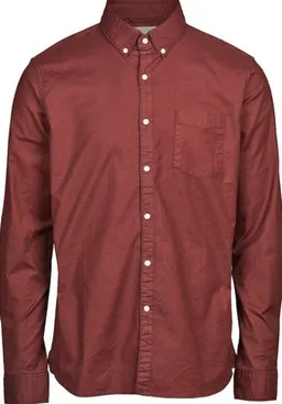 KnowledgeCotton Apparel KnowledgeCotton Apparel Hemd - Stretched oxford shirt - Decadent Chokolade – Produktbild 1 von 1