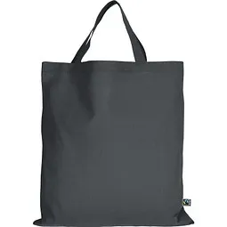 TEXXILLA Fairtrade Baumwolltasche mit kurzen Henkeln, anthrazit – Produktbild 1 von 1