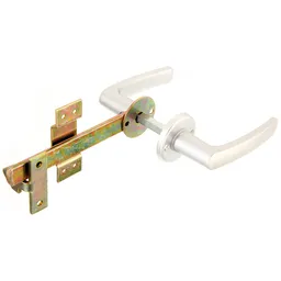 Alberts ALBERTS Flechtzaun-Einzeltorverschl., gelb vz, Drücker und Rosette aus Alu, Länge 170 mm – Produktbild 1 von 1