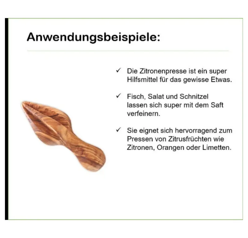 Olivenholz erleben Olivenholz erleben Zitronenpresse aus Olivenholz – Produktbild 5 von 6