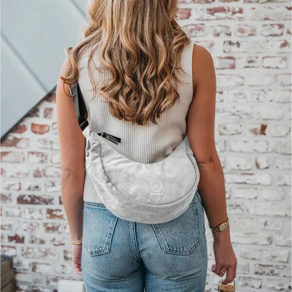 Airpaq Airpaq Moonbag Mini aus Lederimitat, Grau, – Produktbild 4 von 4