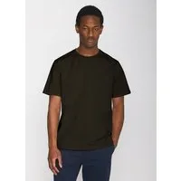 KnowledgeCotton Apparel KnowledgeCotton Apparel T-Shirt LOKE Badge aus Bio-Baumwolle - ROC/GOTS/Vegan, Gruen (green) melange, – Produktbild 1 von 1