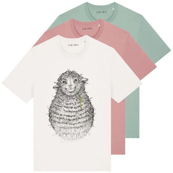 LIGARTI LIGARTI T-Shirt – Wollfried, Altrosa, – Produktbild 2 von 4