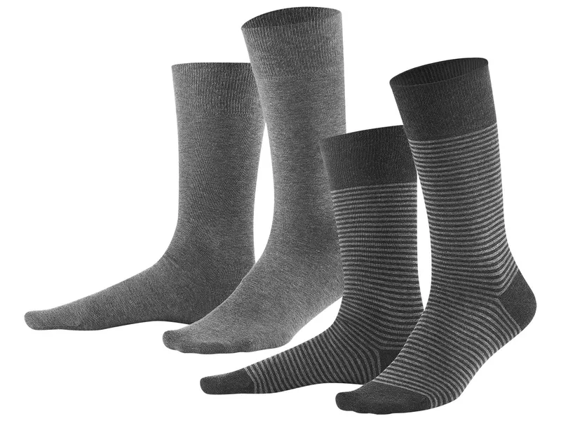 Living Crafts Living Crafts - Unisex Socken, 2er-Pack (98% Bio-Baumwolle; 2% Elasthan), Grau, – Produktbild 3 von 3