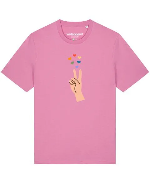 watapparel watapparel T-Shirt Unisex Spread Love, Bubble pink, – Produktbild 1 von 3