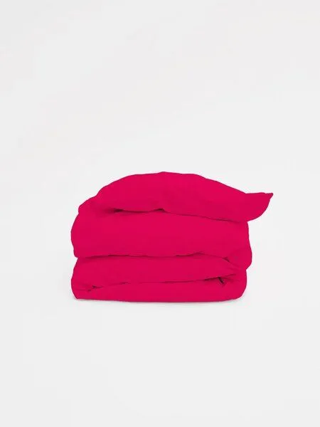 erlich textil erlich textil Finn Bettdeckenbezug aus Bio-Baumwolle, made in Europe, Knallpink, – Produktbild 3 von 7