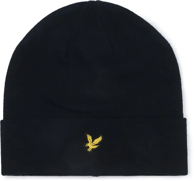 Lyle and Scott Lyle & Scott Beanie Wool Blend Navy -, Dunkelblau, – Produktbild 2 von 3