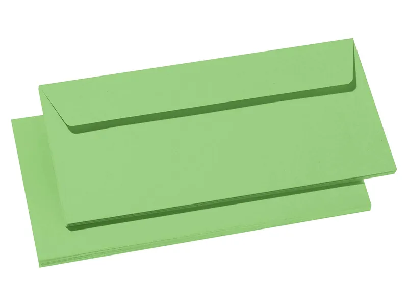 Clairefontaine 20 Clairefontaine Briefumschläge "Pollen" DL, Haftklebung, o. Fenster, 120 g/m² grün – Produktbild 1 von 1
