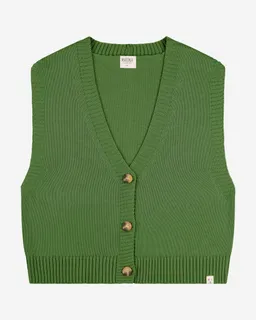 MATONA MATONA Damen vegan Weste Boxy Knit Grün – Produktbild 1 von 1