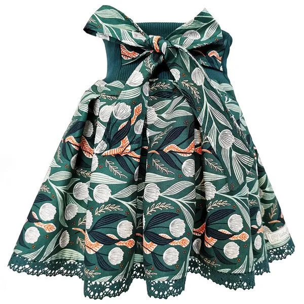 liebewicht liebewicht Faltenrock Rock bunt gemustert für Mädchen aus Biobaumwolle, Bunt grün, – Produktbild 2 von 6