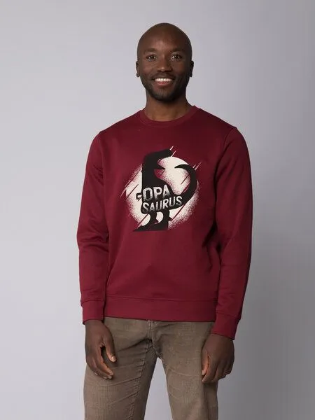 watapparel watapparel Sweatshirt Unisex Opasaurus, Burgundy, – Produktbild 2 von 3