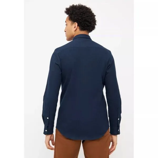 Givn Berlin Givn Berlin GOTS Flanellhemd aus Bio-Baumwolle Modell: Kent, Marine blau, – Produktbild 2 von 4