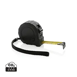 XD Collection XD COLLECTION 3m/16mm Maßband mit Stop-Taste aus RCS recycelt. Kunststoff, schwarz, Schwarz, – Produktbild 1 von 1