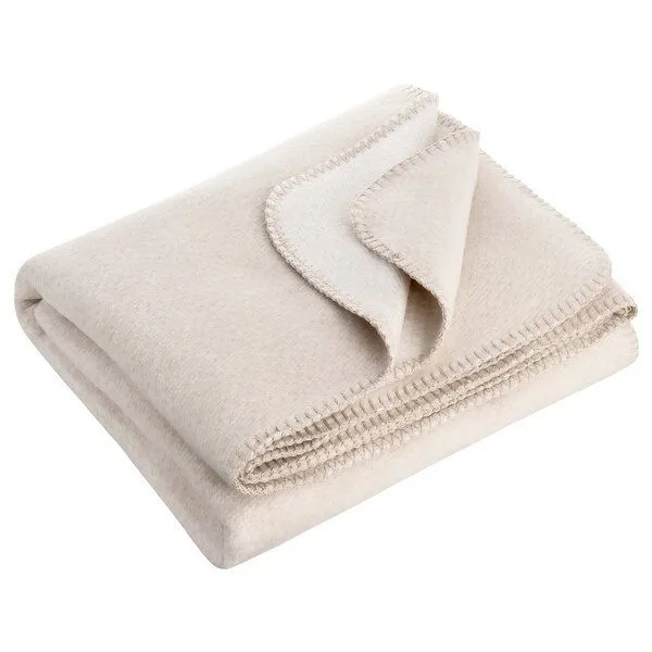 RIEMA Germany RIEMA Germany Kuscheldecke EMMA aus Bio-Baumwolle OEKO-Tex, Beige, – Produktbild 4 von 4
