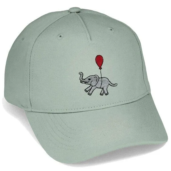 LIGARTI Bestickte Cap – Tuffi der Elefant – LIGARTI Tiermanufaktur, Mintgrun, – Produktbild 1 von 4