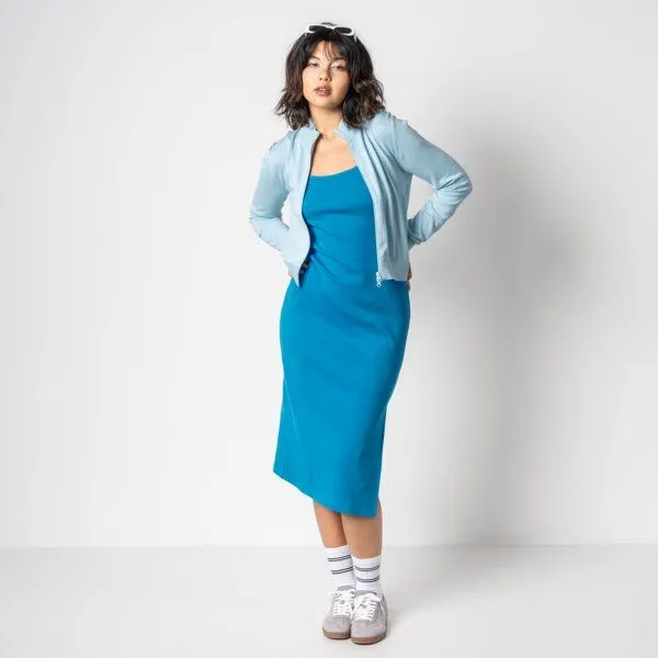 trueStory trueStory Midikleid - FRAYA, Ocean blue (blau), – Produktbild 4 von 4