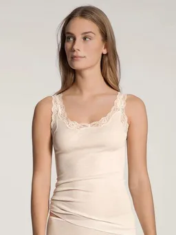 CALIDA Calida Tank Top mit Spitze aus Wolle & Seide "Richesse Lace" – Produktbild 1 von 1