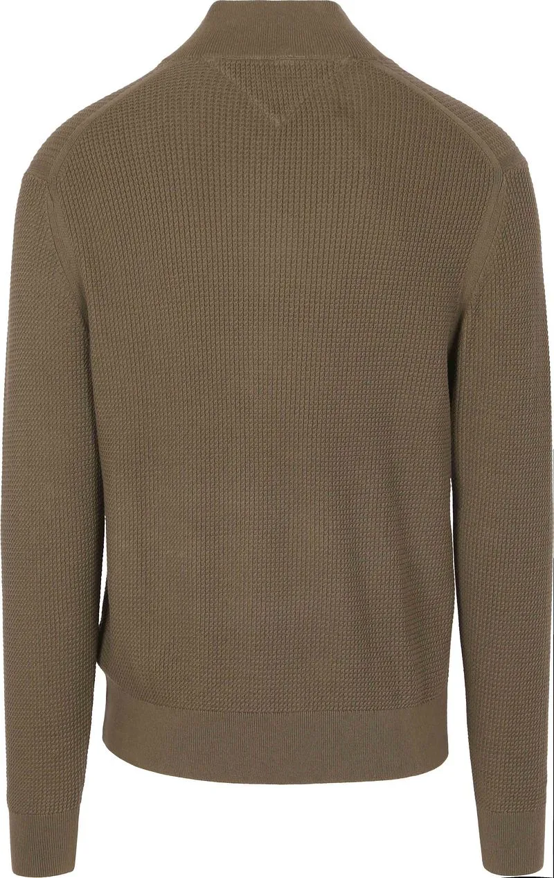 Tommy Hilfiger Tommy Hilfiger Half Zip Kabelpullover Olivgrün - Größe XL, Grün, – Produktbild 2 von 2