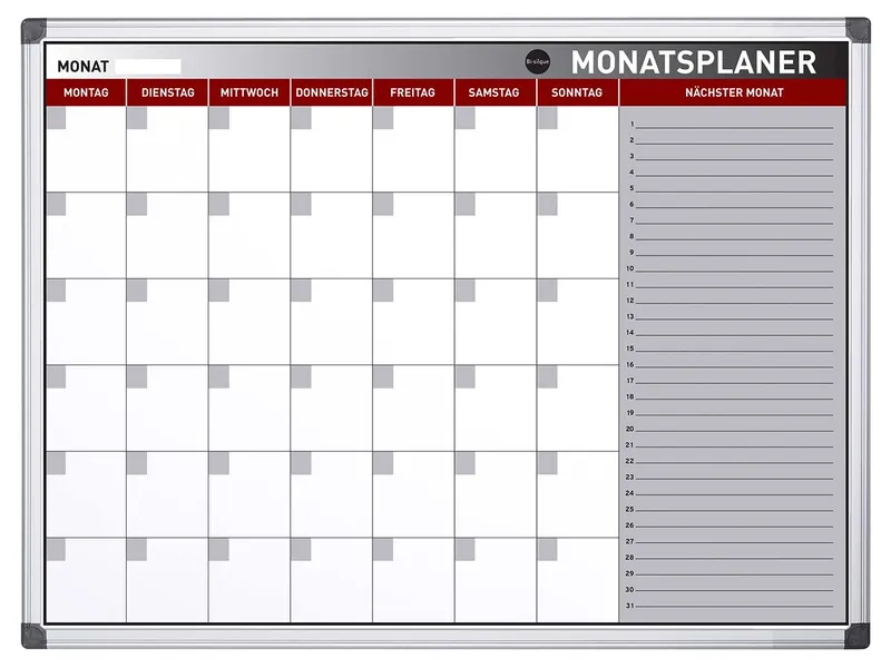 Bi-Office Earth Bi-Office Earth Whiteboard 'Earth', Plantafel Monat 90 x 60 cm – Produktbild 1 von 1