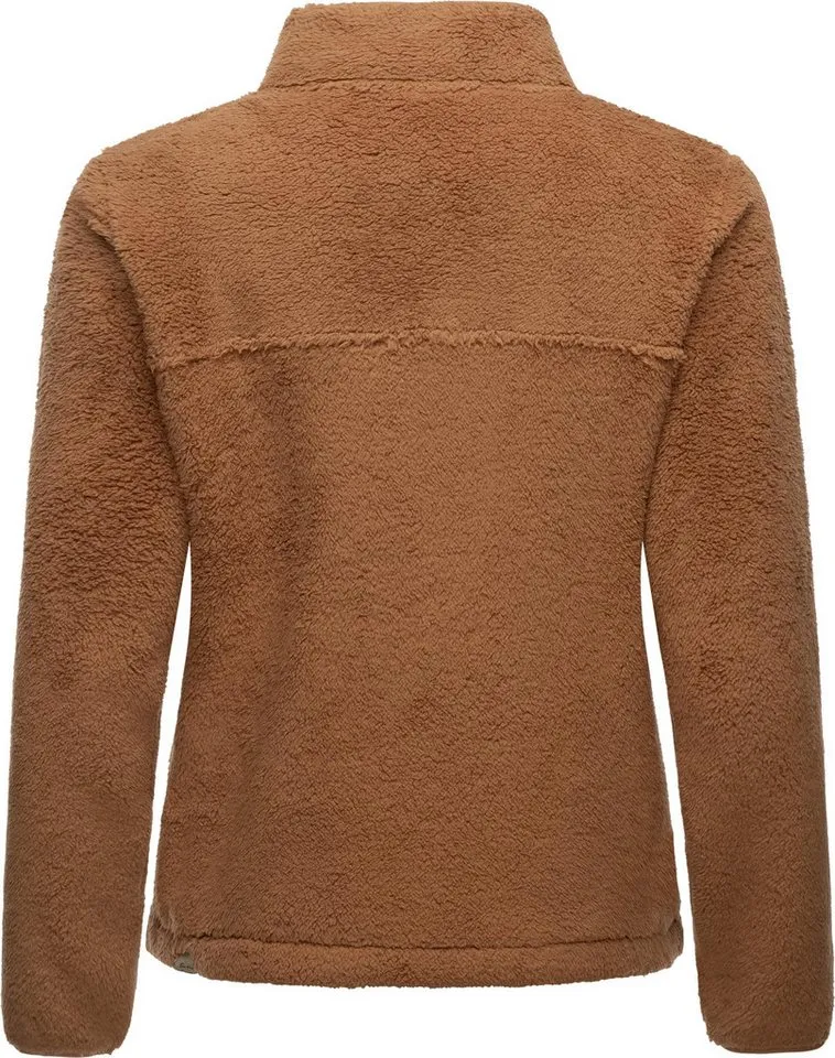 ragwear ragwear Plüschjacke Alaris Kuschelige Fleecejacke mit Brusttasche, Braun, – Produktbild 4 von 4