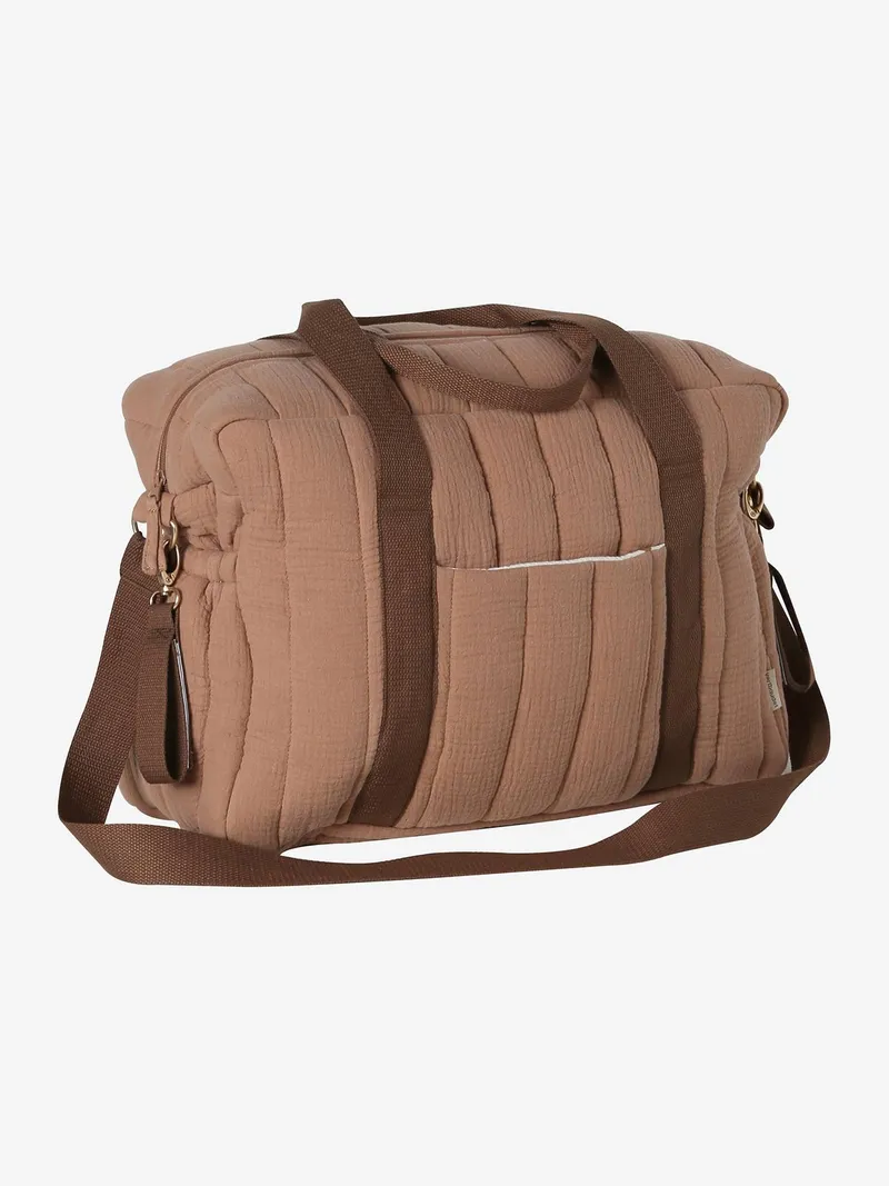 Vertbaudet Wickeltasche COLINA aus Musselin, Braun herzenswärme, – Produktbild 4 von 4