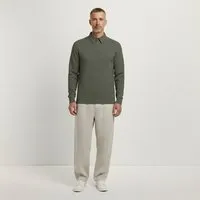 YTWOO YTWOO Herren Langarm-Poloshirt, Organic khaki, – Produktbild 1 von 1
