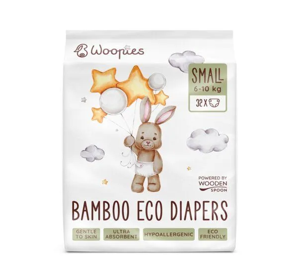 WOHL2BE | Auf ins Premium-Wohl WOHL2BE | Auf ins Premium-Wohl Öko-Windeln Klein (6-10kg) aus Bambusfasern – Produktbild 2 von 2