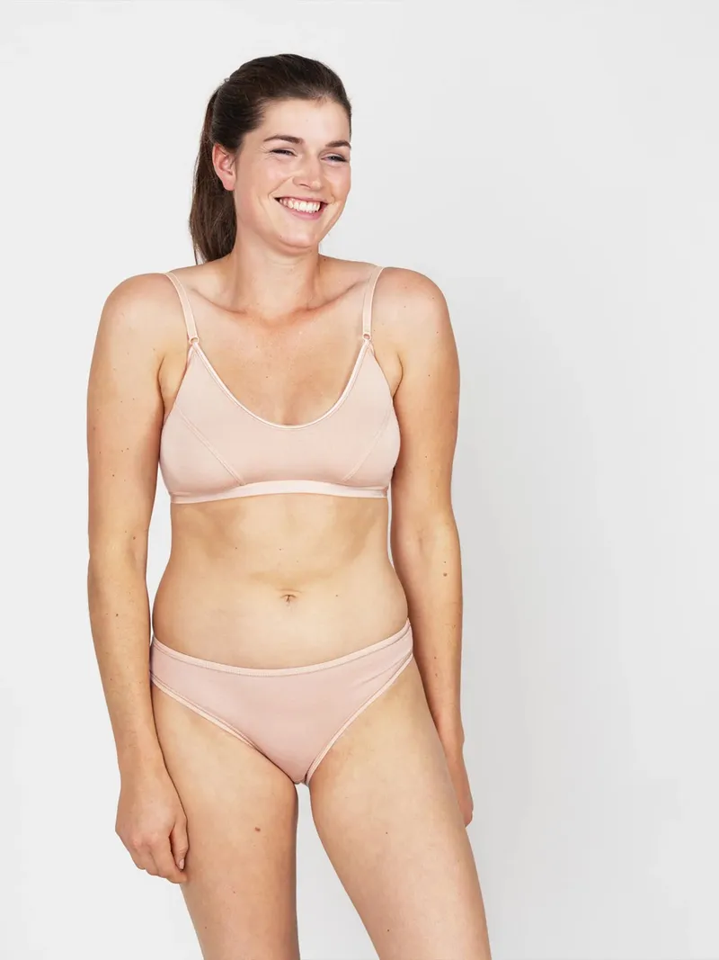 erlich textil erlich textil Edith bügelloses Bustier aus weichem Modal, Ton, – Produktbild 1 von 5