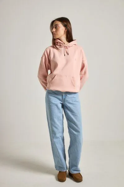 Trendsplant Trendsplant Women's Organic Essential Oversized Hoodie Pale Pink, Rosa, – Produktbild 3 von 3