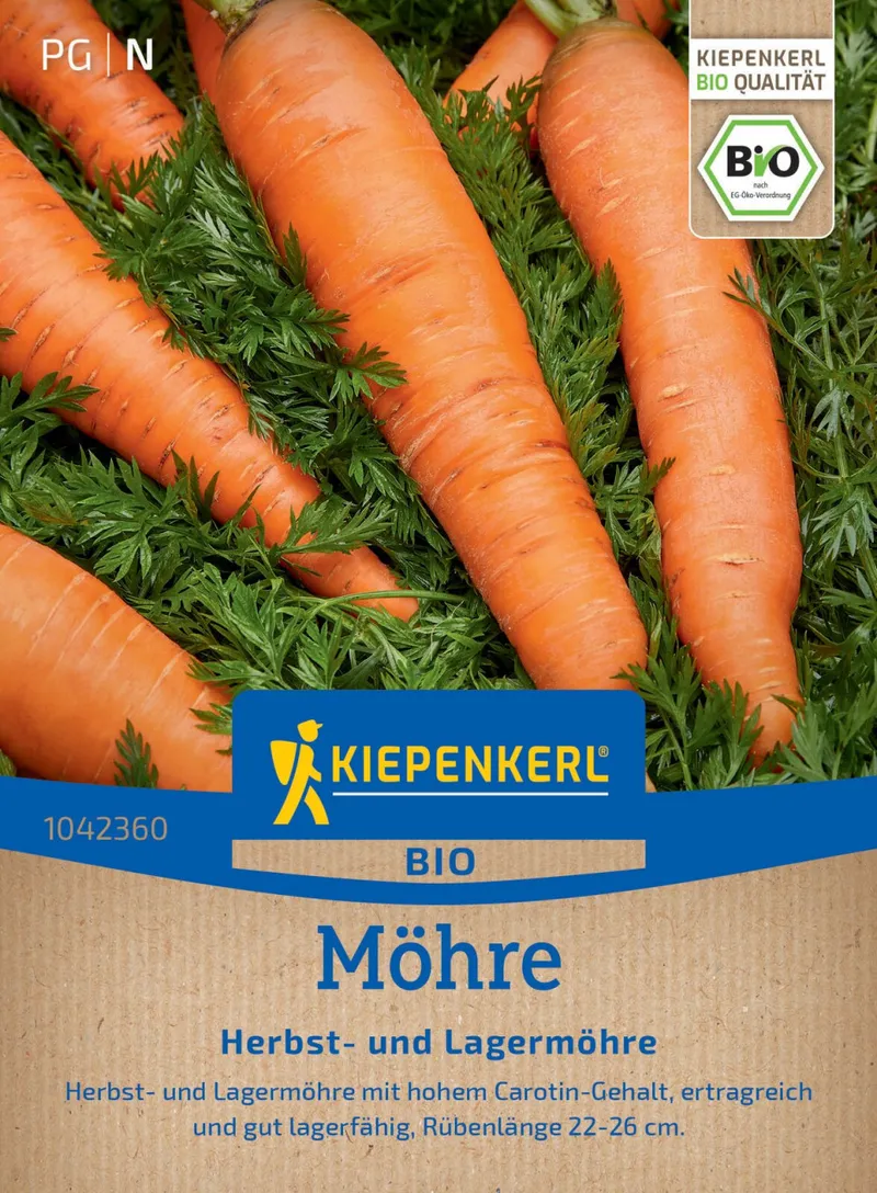Kiepenkerl Kiepenkerl Bio-Gemüsesamen, Lagermöhre, Orange, – Produktbild 2 von 2