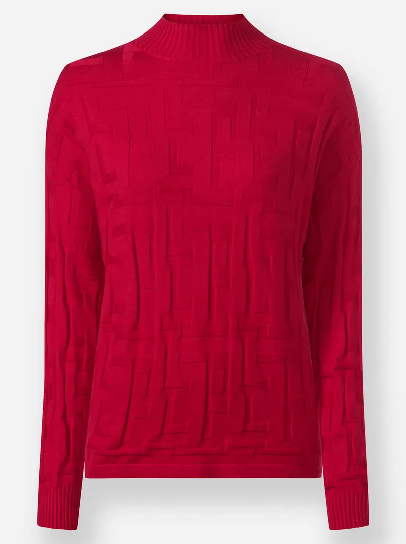 heine Jacquardpullover, Rot, – Produktbild 1 von 2