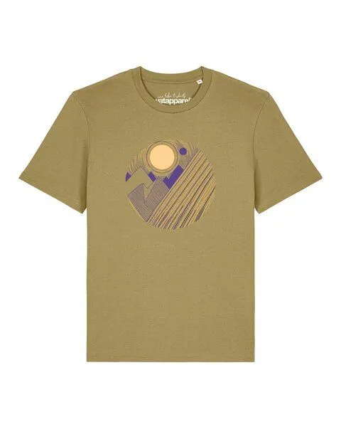 watapparel watapparel T-Shirt Unisex Geometric Landscape 3, Faded olive, – Produktbild 1 von 2