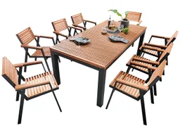 Rondo Gartenmöbel-Set 'Berrissimo', 9-teilig, 8 Sessel, 1 Tisch – Produktbild 1 von 1