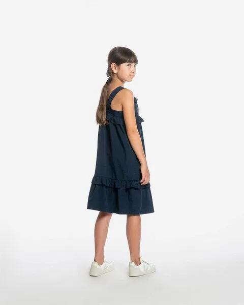 MATONA Matona Kleid | Frill Dress | aus Bio-Baumwolle | GOTS-zertifiziert, Navy, – Produktbild 2 von 4