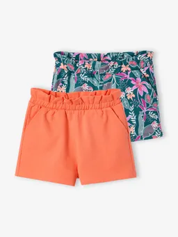 Vertbaudet 2er-Pack Mädchen Shorts mandarine – Produktbild 1 von 1