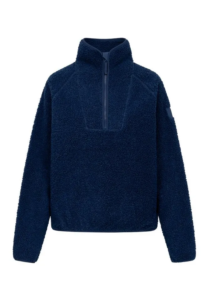 derbe derbe Fleecejacke Kuschelby Troyer Fleecepullover, Halfzip, warm, gemütlich, Blau, – Produktbild 2 von 5