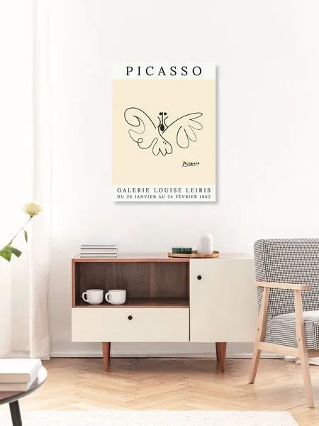 Photocircle Photocircle Poster / Leinwandbild - Picasso Schmetterling – beige – Produktbild 3 von 4