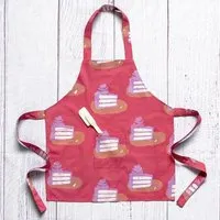 Global Mamas Global Mamas Kinderschürze aus 100% Biobaumwolle, Cakes-melon (rot), – Produktbild 1 von 1