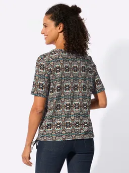 Witt Kurzarmshirt schwarz-cognac-bedruckt – Produktbild 1 von 1