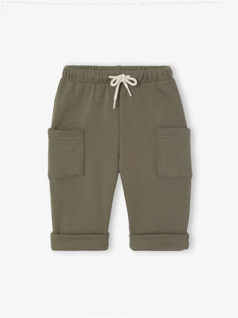 Vertbaudet Sweathose gefüttert Baby, Olivgrün, – Produktbild 1 von 3