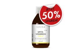 Ascopharm Ascopharm sovita Spitzwegerich Sirup, 250 ml mit Extrakt und Pfefferminzöl vegan 1, 1 er – Produktbild 1 von 1