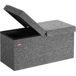 Casaria® Sitzbank Dunkelgrau 80x40x40cm mit Stauraum faltbar – Produktbild 1 von 1