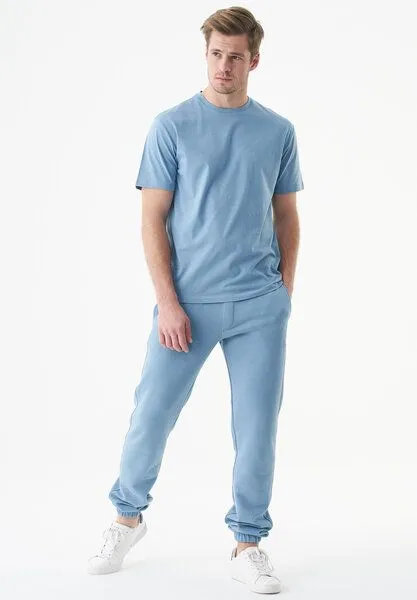 ORGANICATION ORGANICATION ESSENTIALS-TILLO-Unisex Basic T-Shirt aus Bio-Baumwolle, Steel blue, – Produktbild 2 von 3
