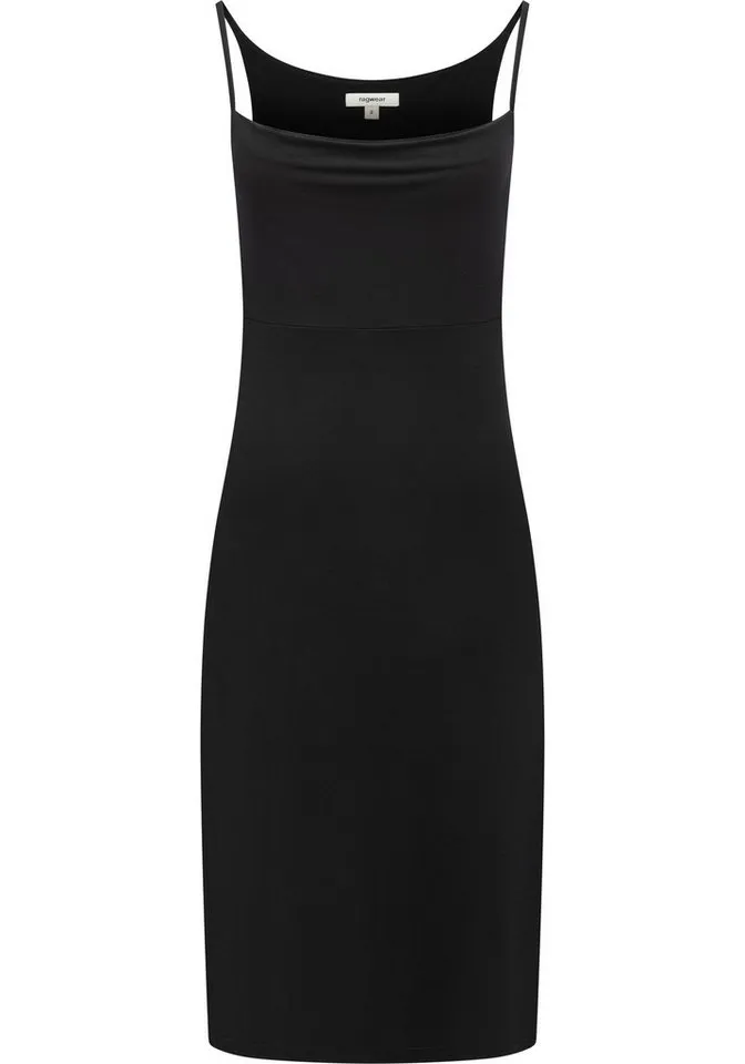 ragwear ragwear Sommerkleid Saturia Knielanges, leichtes Midikleid, Schwarz, – Produktbild 1 von 1