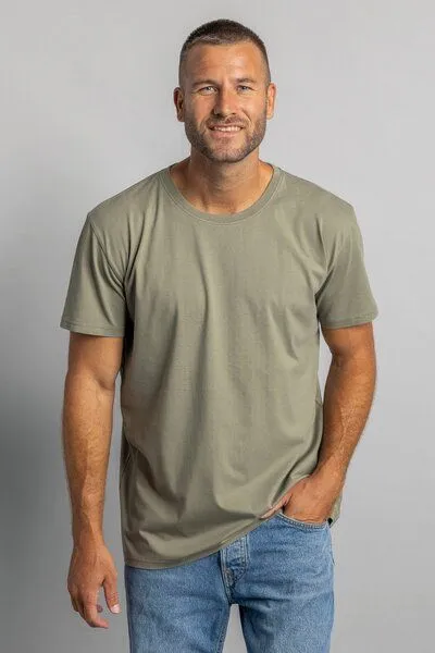 DIRTS dirts Premium Blank T-Shirt STANDARD, Dusty olive, – Produktbild 4 von 4