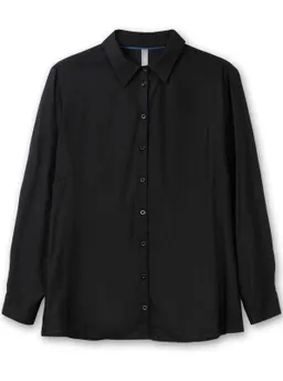sheego Hemdbluse schwarz + schwarz-bedruckt – Produktbild 1 von 1