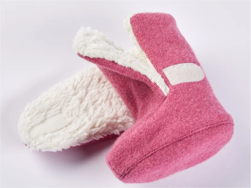 Pickapooh Pickapooh Baby Hausschuhe Babyschuhe Walk-Boots mit Klettverschluss rose Gr.1 (0-3 Monate), Rosa, – Produktbild 2 von 2