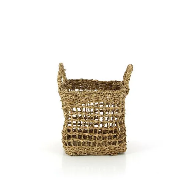 GLOBO Fair Trade GLOBO Fair Trade Eckiger Seegraskorb BOGRA – Produktbild 2 von 3