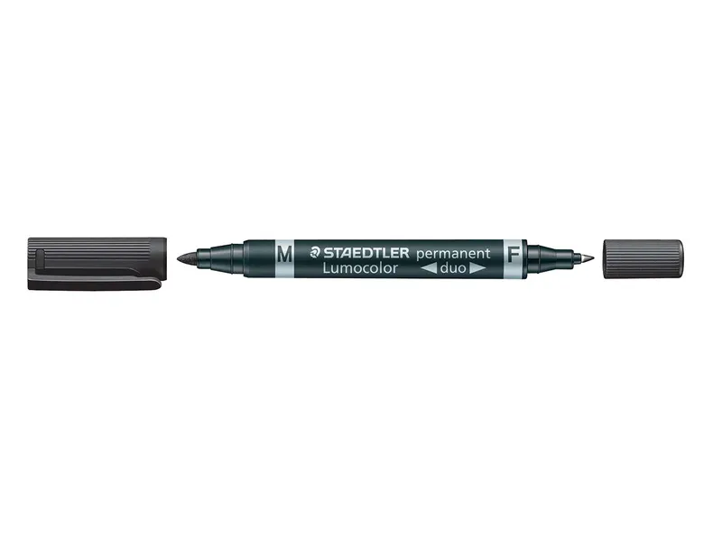 Staedtler STAEDTLER Universalstift 'Lumocolor duo' schwarz – Produktbild 2 von 2