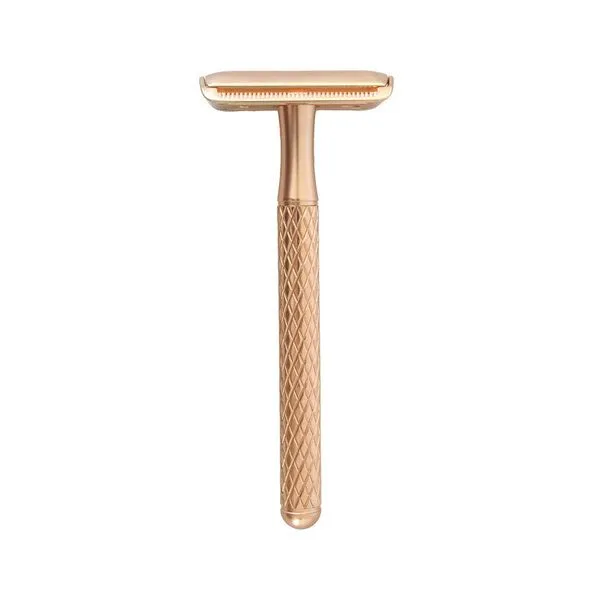 pandoo pandoo Rasierhobel aus Metall mit Halterung inkl. 10 Klingen, Gold, – Produktbild 3 von 4